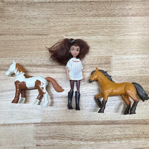 Spirit Riding Free Lucky Prescott 5” Mini Doll With Clothes & Boots & 2 Horses - Picture 1 of 5