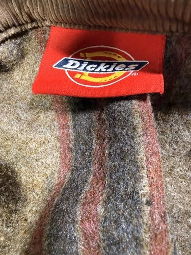 Dickies Detroit Style Work Jacket Brown Canvas Blanket Lined Est XL image 4