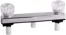 Mobile Home RV Shower Faucet. 2 Valve. Chrome. 8 on Center Valves by