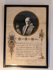 Vintage Picture and Frame W/Pope Pius XI from around 1925 or 1934.