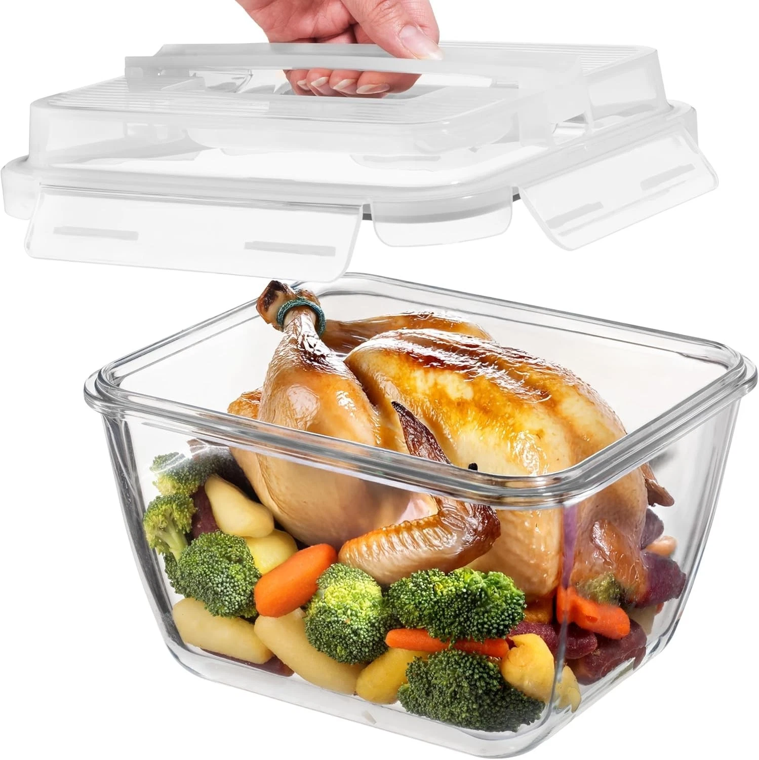 17 Cups / 132 Oz / 3900ml Large Glass Food Storage Containers with Lids
Opens in a new window or tab