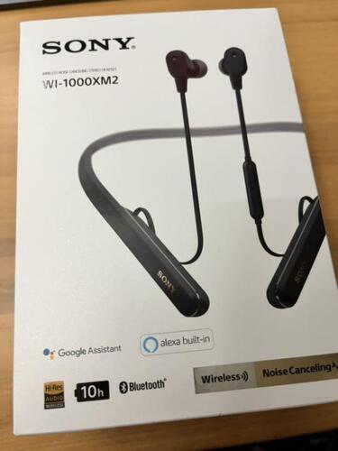 SONY Wireless Noise Canceling Stereo Headset WI-1000XM2 Black Headphone NEW - Afbeelding 1 van 1