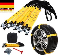 10x Anti-Rutsch Schneekette Schnee Eis Kette Anfahrhilfe Reifenkette Auto PKW L