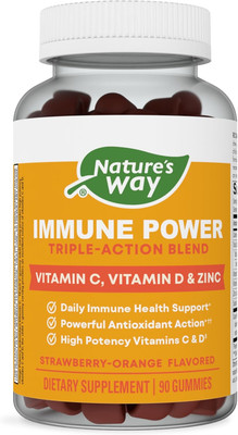 Immune Power, Triple Action Immune Support Blend*, Vitamins C and D, Zinc, Straw