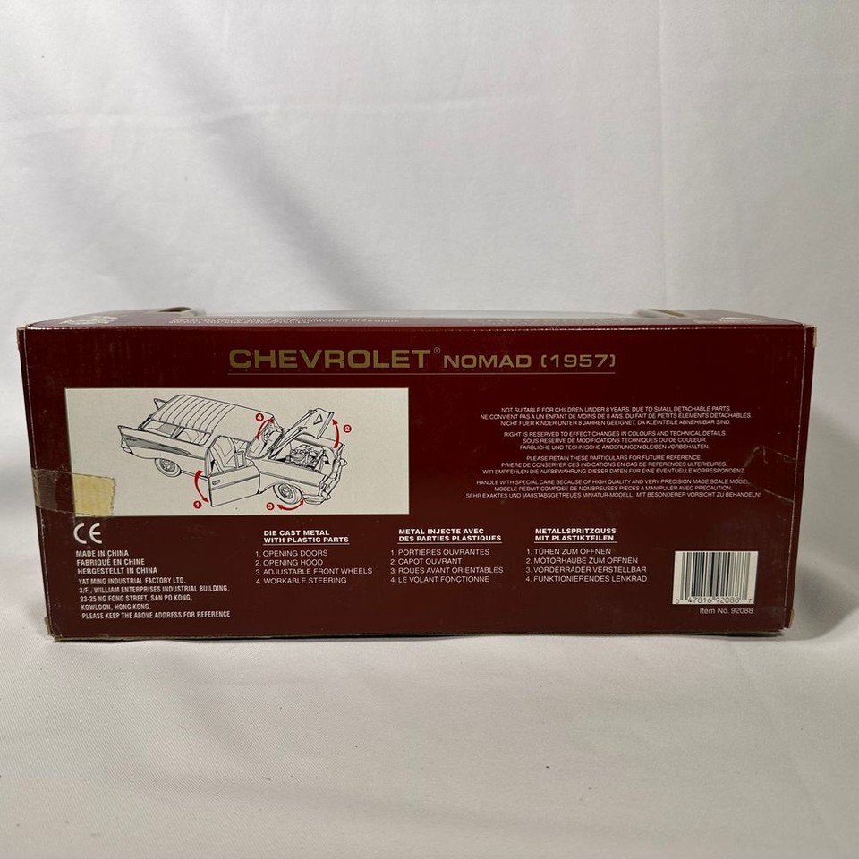 Road Legends Chevrolet Nomad 1957 Die Cast Car Scale 118 Blue and White eBay