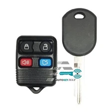Replacement Keyless Entry Remote Fob & Ignition Transponder Chip Key For Ford