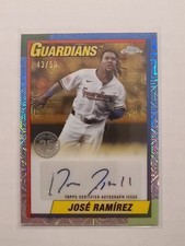 2025 Topps Series 1 1990 Chrome Mojo Autograph Jose Ramirez #90CA-JR Gold 43/50