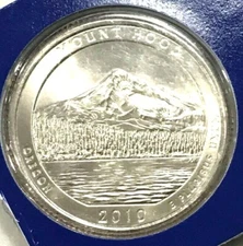 2010 P AMERICA THE BEAUTIFUL "Mount Hood" Satin Finish Quarter VERY LOW MINTAGE