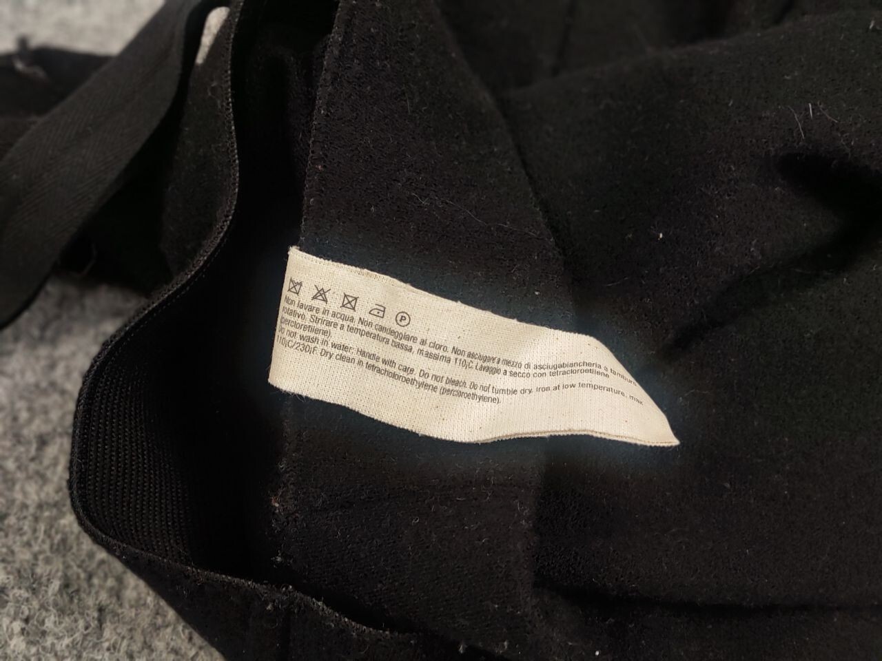 Forme D'expression 33204322896 Design Black Lana Wool Harem sarouel Pants