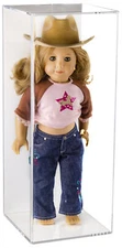 Clear Figurine Display for Doll Bobblehead Action Figure or w/ Back & Wall(A085)