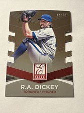 2015 Donruss RA Dickey #29 Elite Gold Diecut #/49 Toronto Blue Jays