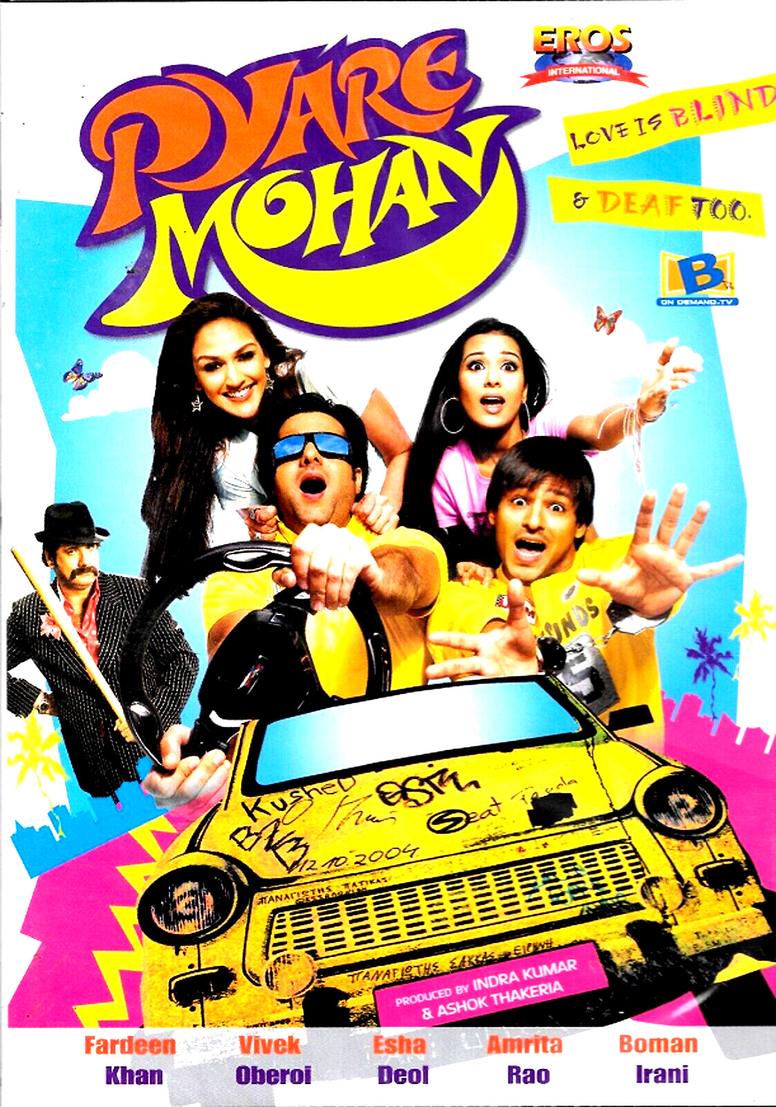 PYARE MOHAN - FARDEEN KHAN, VIVEK OBEROI - NEW EROS BOLLYWOOD DVD - ENGLISH SUBS