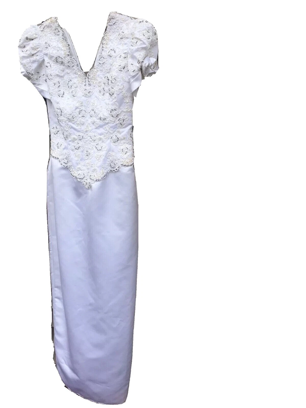 Кружевные белые женские свадебные платья 16 размера