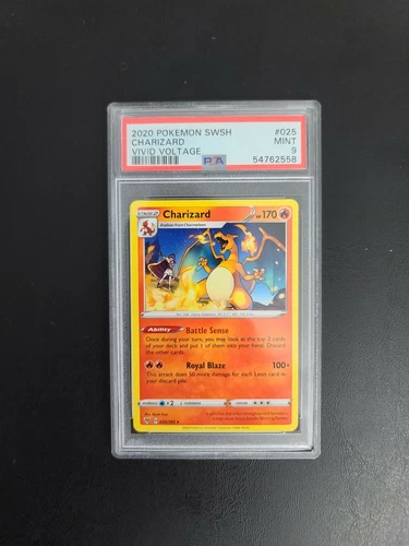 Pokemon Vivid Voltage Charizard Non-Holo 025/185 PSA 9