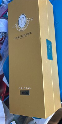 CRISTAL CHAMPAGNE LOUIS ROEDERER Empty wood box With Envelope