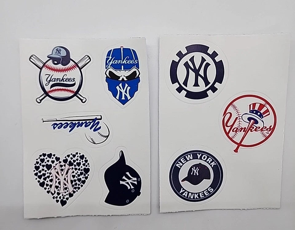 New York Yankees MLB Decal Stickers 8  6" x 4" Sheet of 35 Classic NYY Stickers - Image 4 of 4