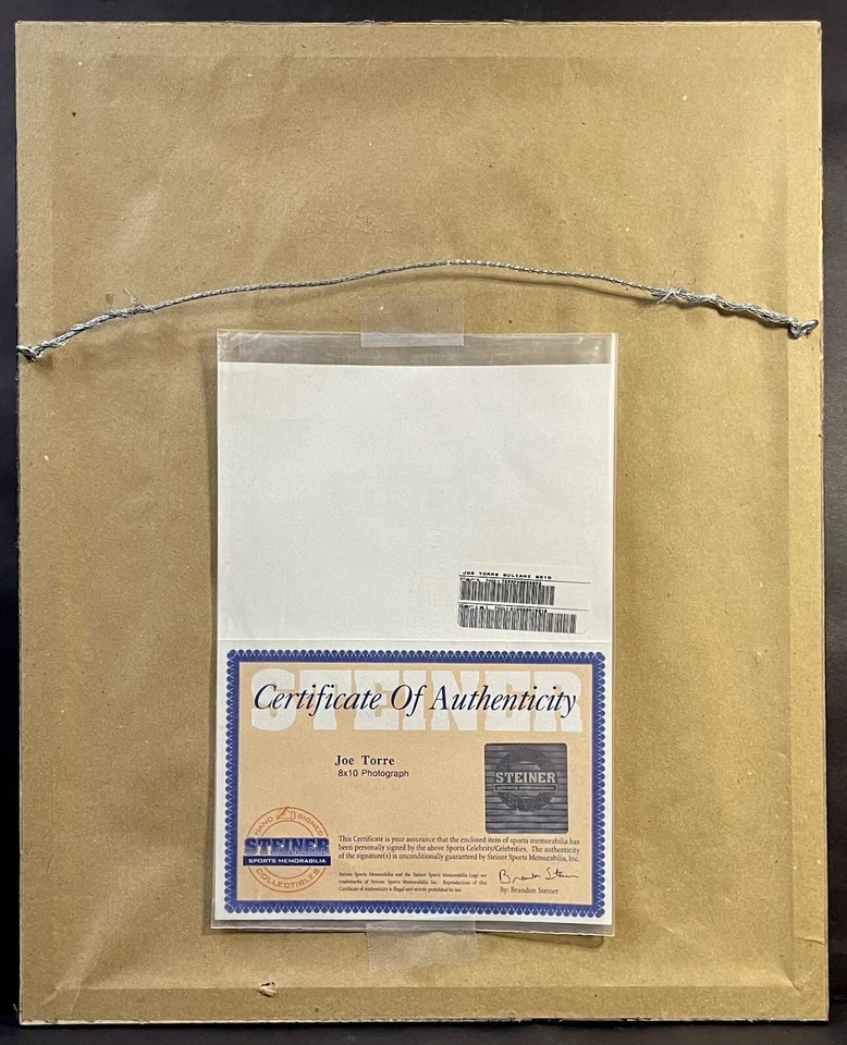 NY Yankees Joe Torre Signed Framed Photo & Mayor Giuliani FDNY 9/11 Steiner COA - Image 2 of 4