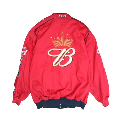 Vintage Budweiser King of Beers Chase Racing Jacket Size 2XL Vintage Budweiser King of Beers Chase Racing Jacket Size 2XL