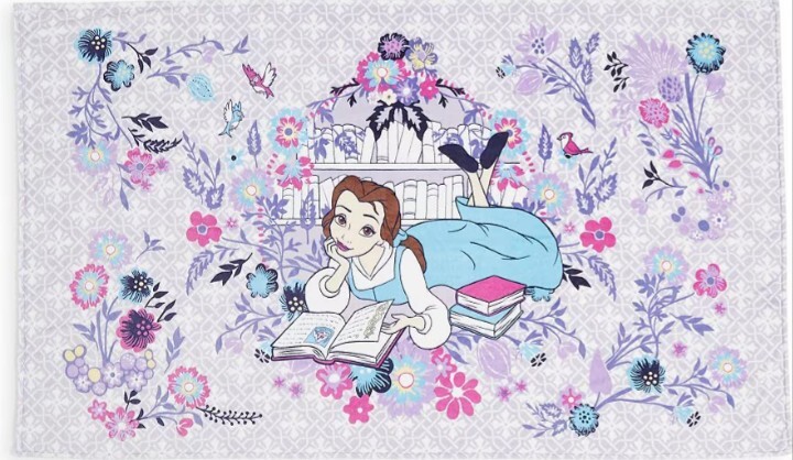 Disney×VeraBradley美女と野獣ポット&チップフリースブランケット Vera Bradley Plush Throw Blanket Disney Beauty & The Beast Belle