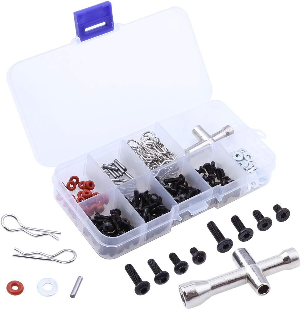 240-Piece RC Screw Kit for 1:8 & 1:10 Scale Car Repair & Maintenance
