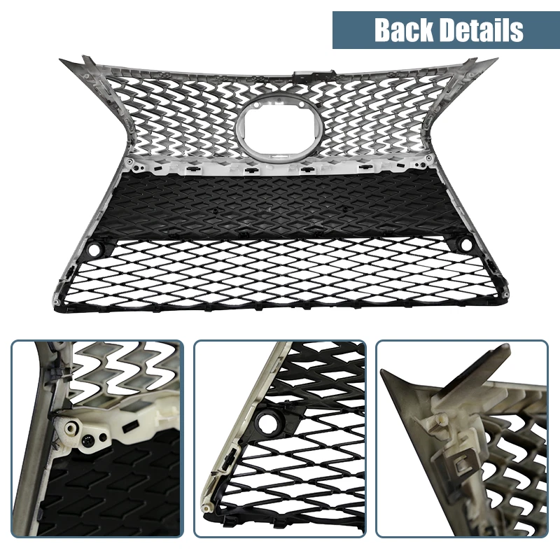 Grelha de para-choque dianteiro preta brilhante esportiva Lexus IS200t IS250 IS350 F 2014-2016 - Imagem 3 de 4