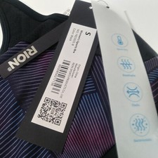 RION Activewear Women's Small Black Racerback Yoga Gym Sports Bra Removable Pads