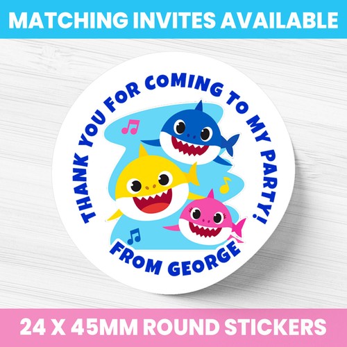 BABY SHARK SWEET CONE STICKERS