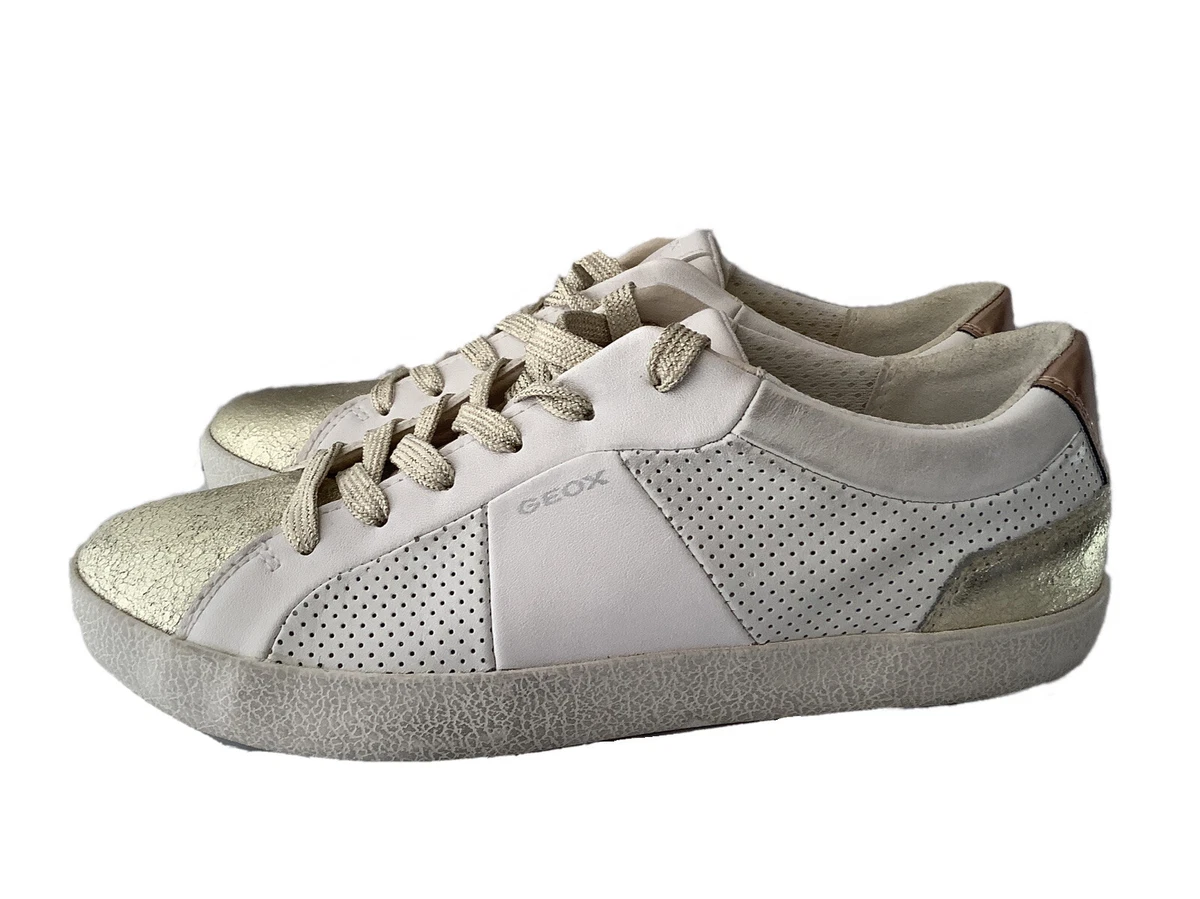 GEOX RESPIRA Gold Shoe Sneaker Womens 6/36 Comfort Shoe | eBay