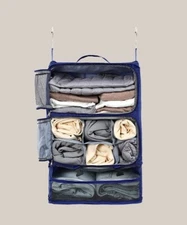 TABITORA Travel Portable Hanging Shelves Closet Organizer Lightweight Pink XXL