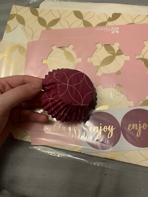 Erin Condren Cupcake Geschenkset Box Hüllen Einlagen Mid Century Kreise Design