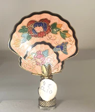 Enamel Finials Cloisonne Shells and Flowers Enamel Brass Lamp Shade Finial New