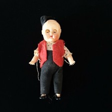 Rare Antique Vintage Plastic Celluloid Toy Kids Doll Dollhouse Moving Arms Legs