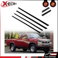 For 1986-1994 Nissan Hardbody Navara D21 4PC Front Door Window Belt Weatherstrip