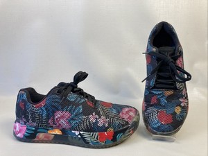 Nobull Superfabric Trainer Floral Black White Mens 8.5 Womens 10 Training Shoes NOBULL | Shoes | Nobull Black Trainers With Colorful Floral  main image 4