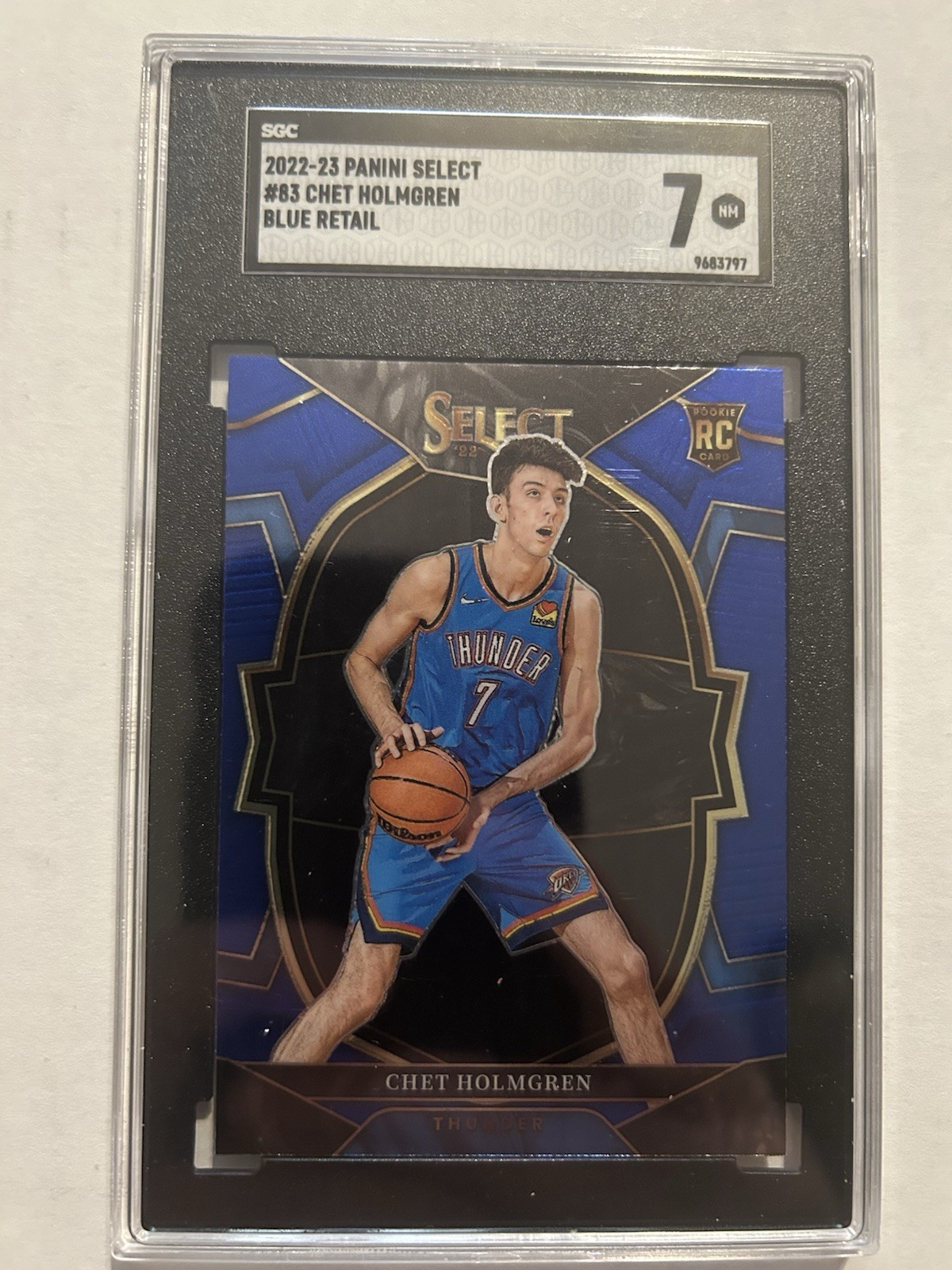 2022-23 Panini Select Concourse Chet Holmgren RC Blue Prizm #83