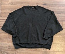 Free People Oversized Tunic Sweatshirt Women's Charcoal Crew Neck - XS EUC