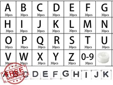 Acrylic Letter Beads White Square 6mm 28pc Friendship Bracelet