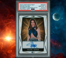 2023 Leaf Metal Whatnot Celebrity Prismatic White Salma Hayek /3 PSA 10 AUTO 9
