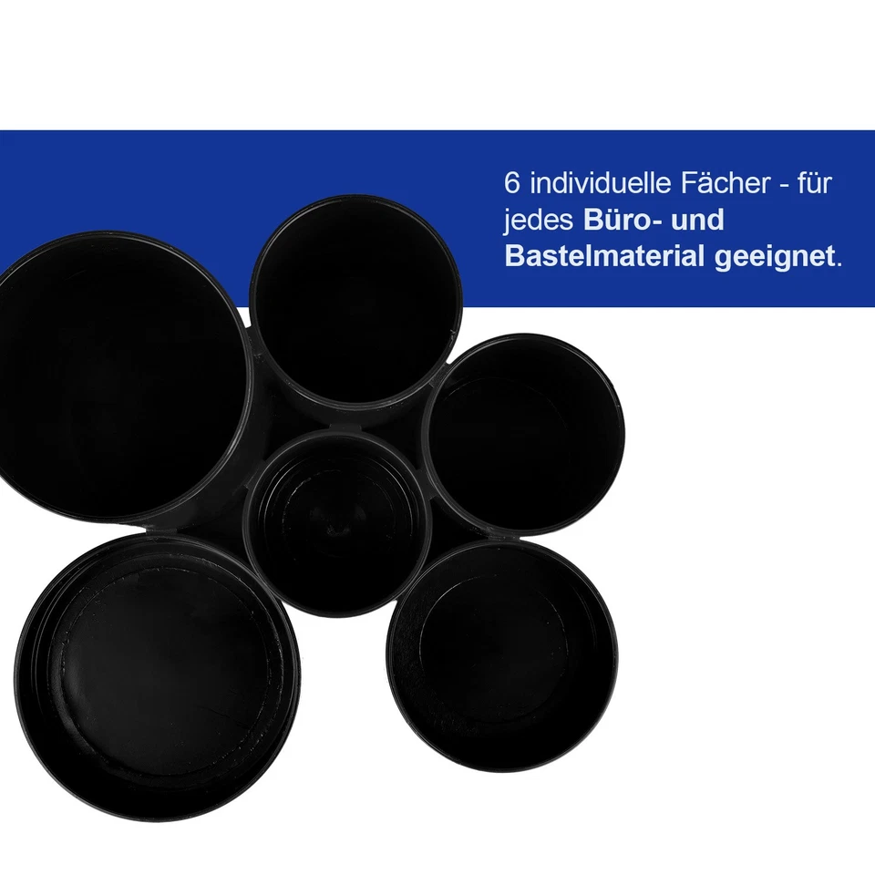 Stiftehalter Schwarz Moderner Schreibtisch Utensilien Organizer Büro Schule Uni - Bild 4 von 4