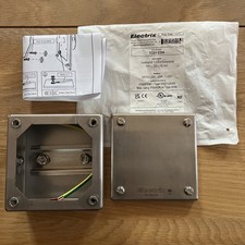 Electrix TEC1-S304 Stainless Steel 100x100x50mm Terminal & DIN rail  Enclosure