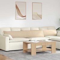 Sofa Kissen 2 Pcs Creme 200 X 40 Cm Stoff