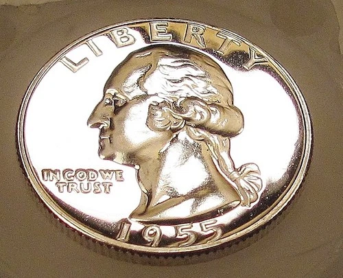 1955 Gem  Proof Quarter 90%  "EYE CANDY"  Blazing Mirrored Surfaces #309 ~ 14