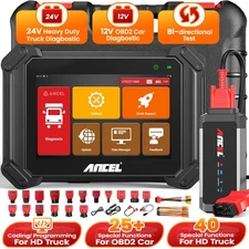 ANCEL Heavy Duty Truck Scanner OBD2 Car Diagnostic Tool ECU Coding V6 PRO+ HD 