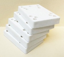 Old School Skateboard Truck Riser Pad, White, 1/2". 1 Riser Pad Single - nos