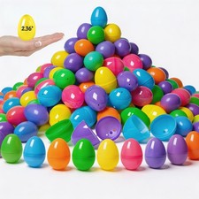 Fillable Easter Eggs 2.4" Inch Hinged Colorful Bright Thick Plastic Shells ...