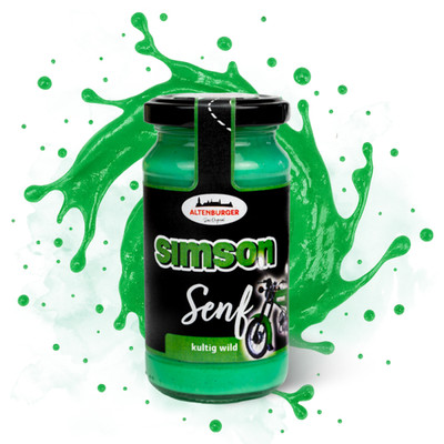 3 er Pack Altenburger Simson mittelscharf grüner Senf zum  200ml