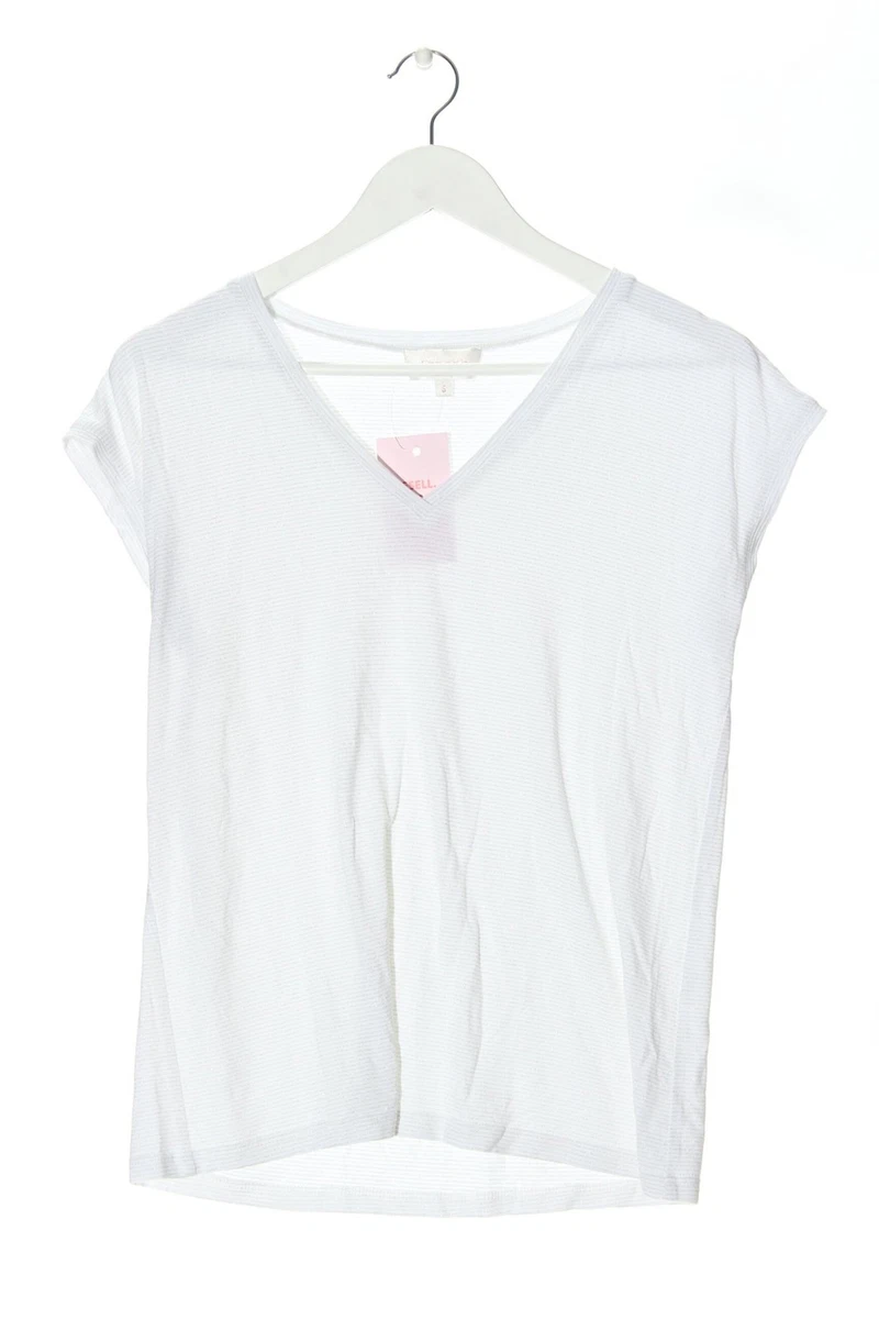 GRACE KARIN Camicetta da donna, elegante, a maniche lunghe, casual, con scollo a V, con bottoni, casual, tinta unita, Azzurro, S