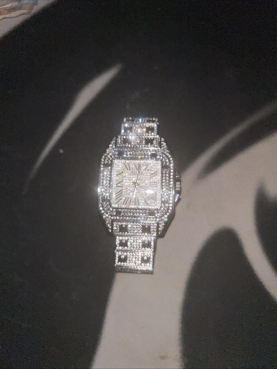 Luxus Hip Hop Herren Ice Out Uhr Custom Bling Iced Wasserdicht Diamant