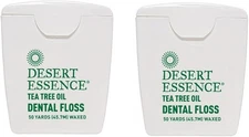 (Free Duty Tax) Desert Essence Tea Tree Oil Dental Floss, No alcohol, 50 Yar