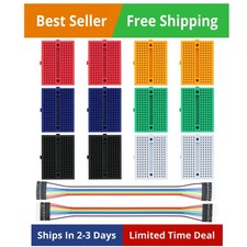 12 Mini Solderless Breadboards, 170 Points Each - Pack of 12